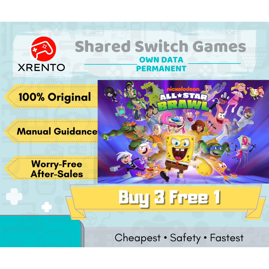 ⚡Buy 3 Free 1⚡Nintendo Switch Games Nickelodeon All-Star Brawl Murah  Digital Download Own Data Eshop | Shopee Malaysia