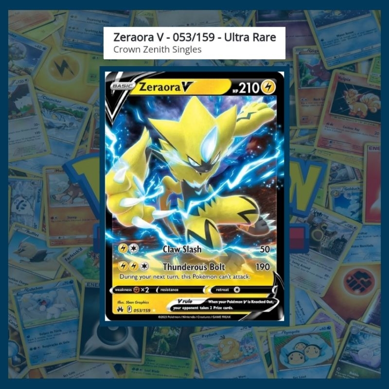 zeraora v pokemon card value Pokemon TCG Zeraora V Battle Deck – Maziply Toys main image 1