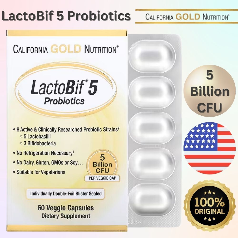 California Gold Nutrition, LactoBif Probiotics, 5 Billion CFU, 60 ...
