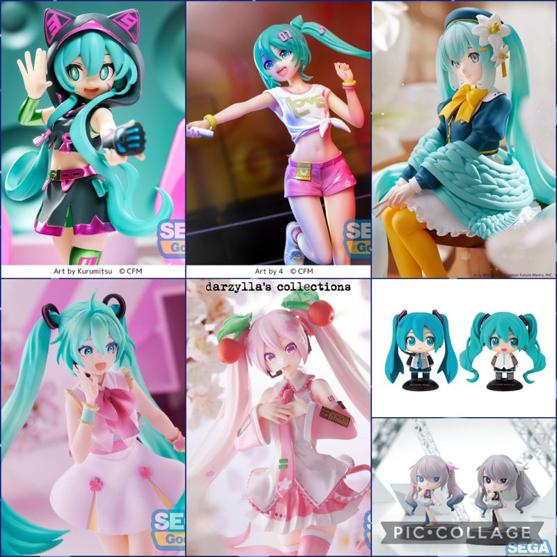 SEGA Hatsune Miku Vocaloid Super Premium Figure Merch Luminasta Sakura ...
