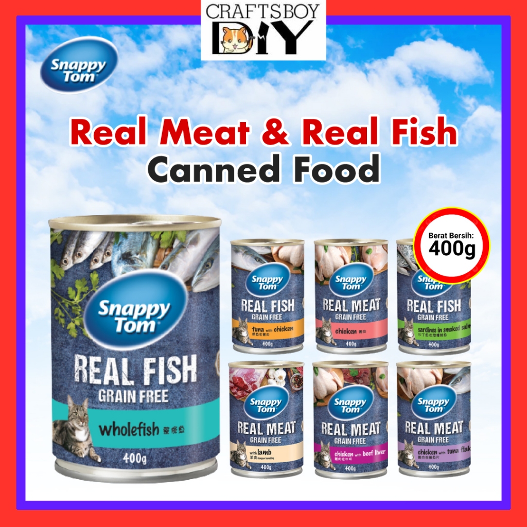 Snappy Tom Cat Canned Food 400g (Cat Wet Food) Snappy Tom Cat Wet Food ...