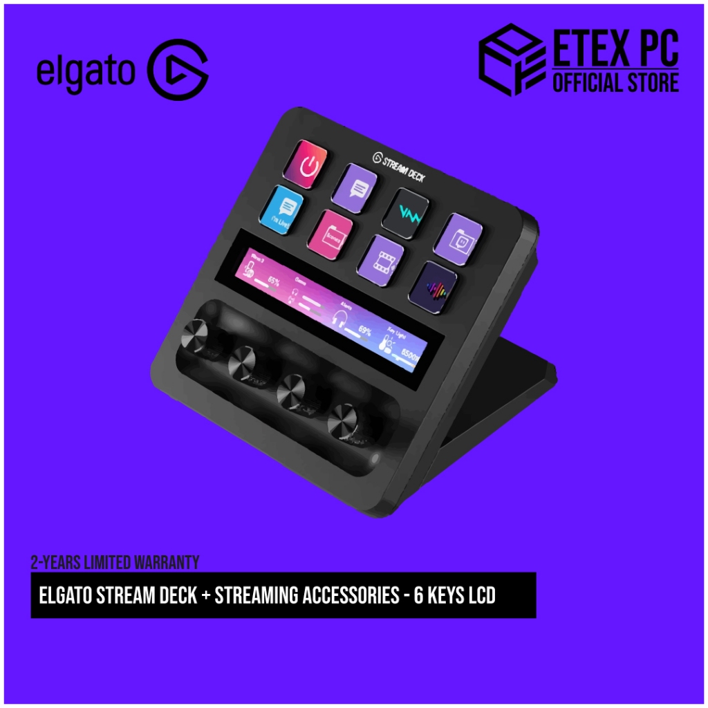 ELGATO Stream Deck + Streaming Accessories - 6 Keys LCD #10GBD9901 ...