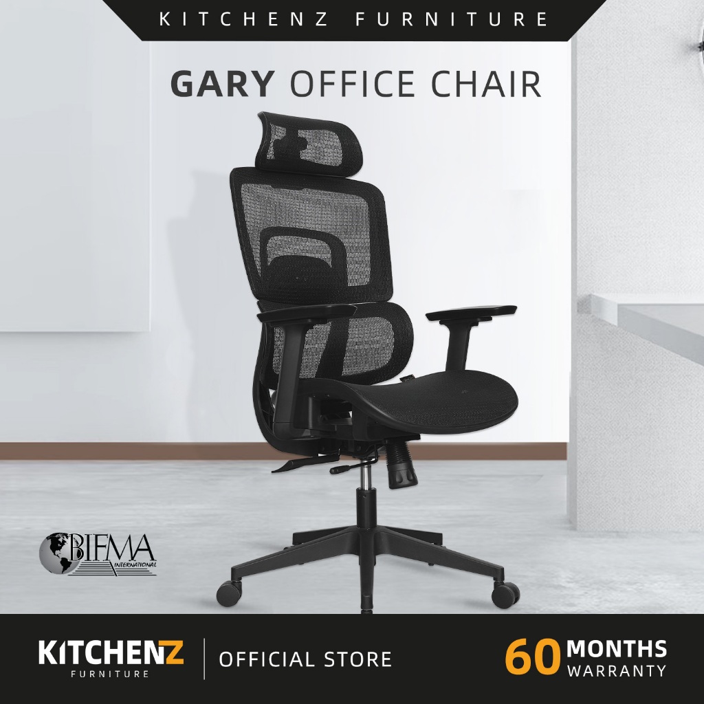 KitchenZ Sabah Gary Office Chair Ergonomic Chair Executive Mesh High