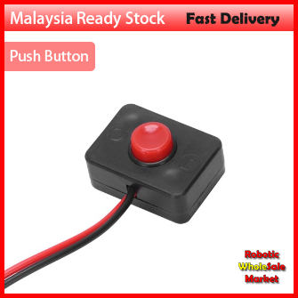 DC 12V2A Adhesive base push button momentarily action wired switch for automobiles