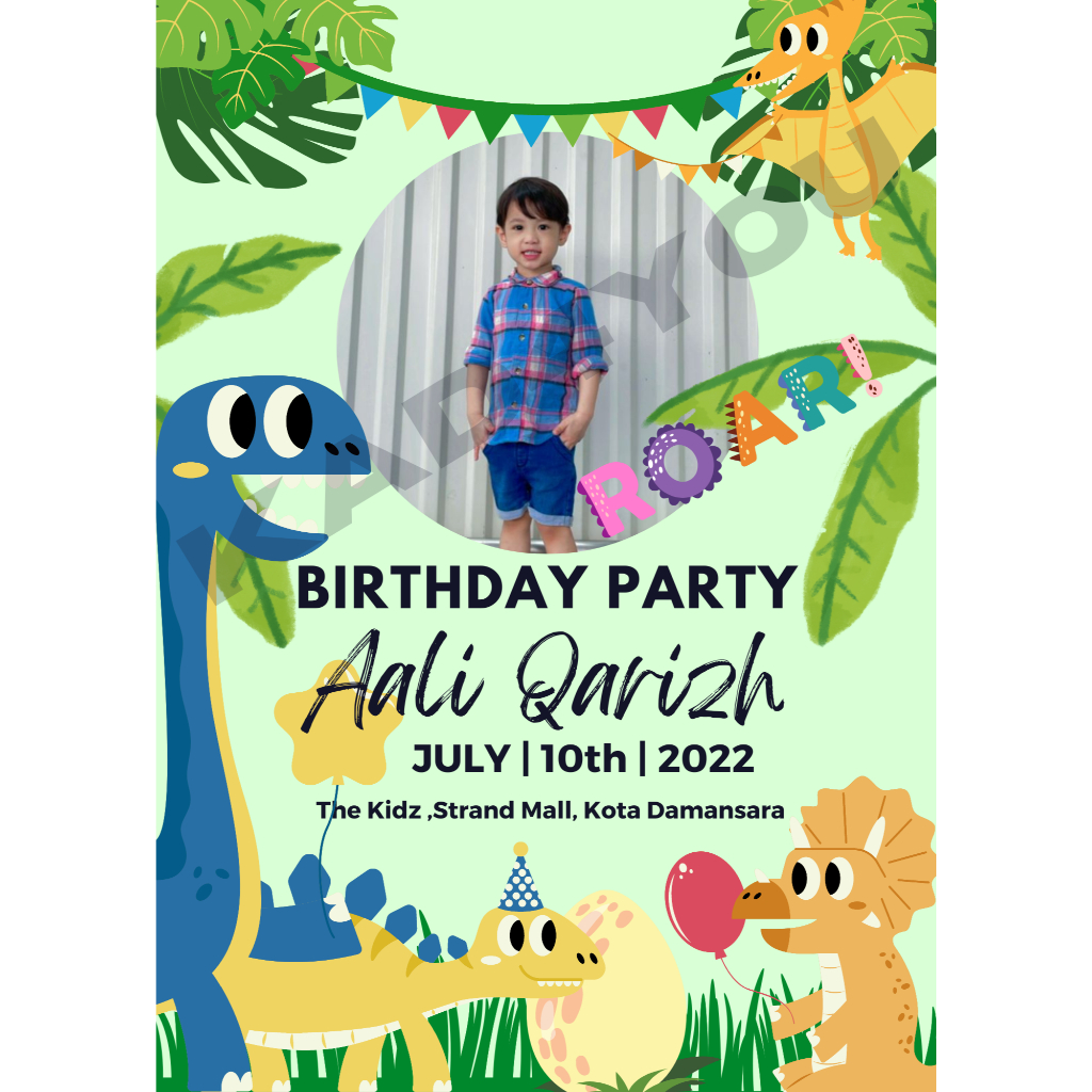 E-Card Invitation, Kad Jemputan birthday, Kad jemputan | Shopee Malaysia