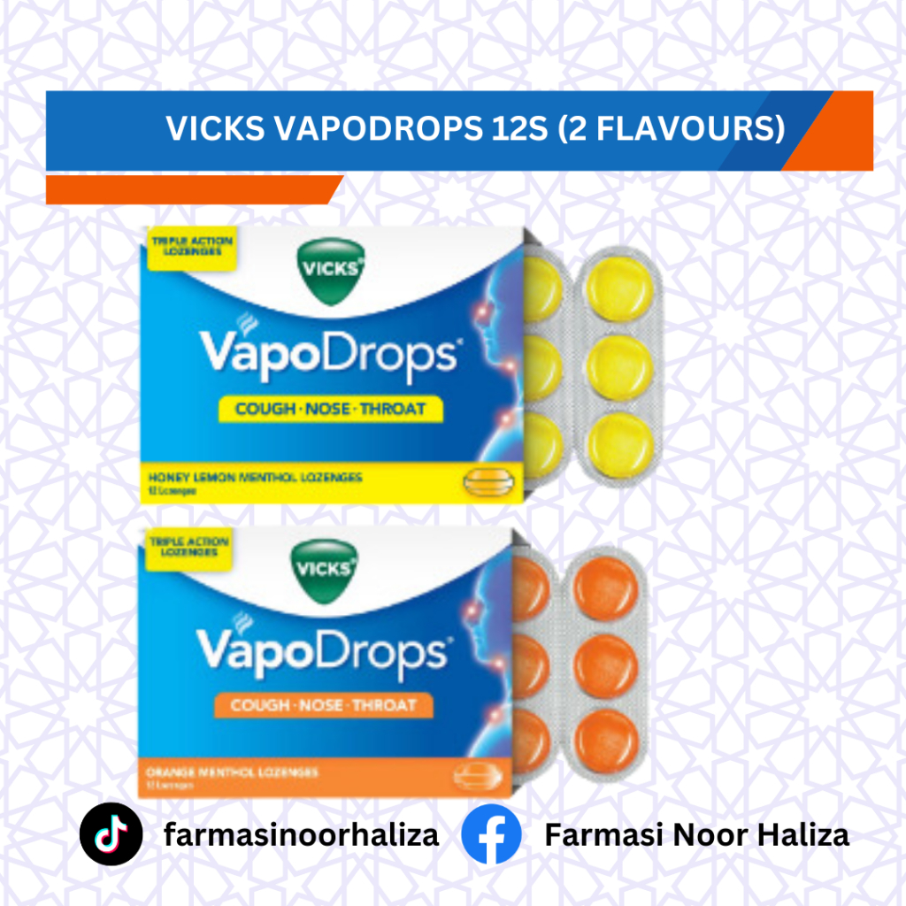 VICKS VAPODROPS LOZENGES 12S (2 FALVOUR TO CHOOSE) Shopee Malaysia