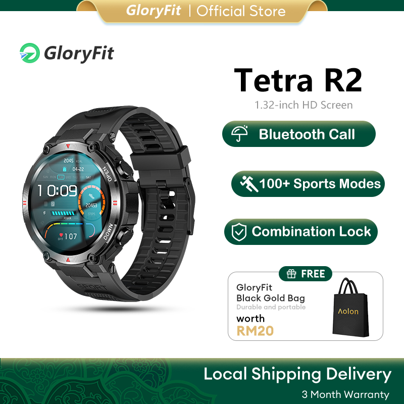 Gloryfit Tetra R2 Smart Watch Men'S Bluetooth Call Touch Screen