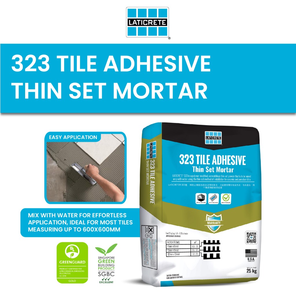 LATICRETE 323 Tile Adhesive ThinSet Mortar 25KG Shopee Malaysia