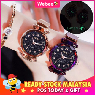 READY STOCK🎁WEBEE JT Meibo Magnetic Buckle Stainless Steel Watch Jam Tangan Wanita Watch
