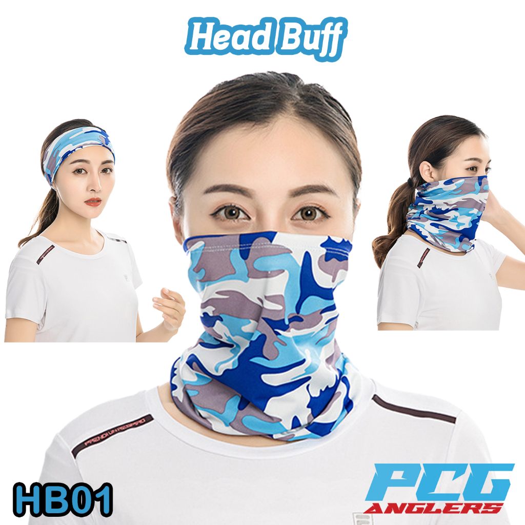 Head Buff Face Mask Anti UV Dust Protection Bandanan HeadScarf Topeng ...