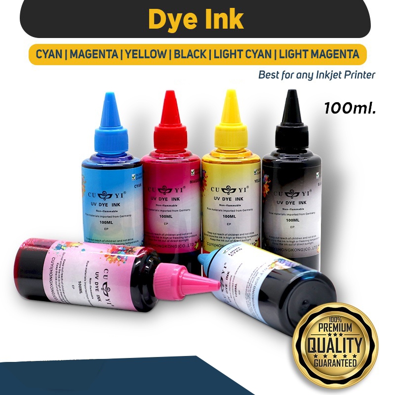 100ML CUYI Refillable Dye Ink for Epson / Canon For Any Inkjet Printer ...