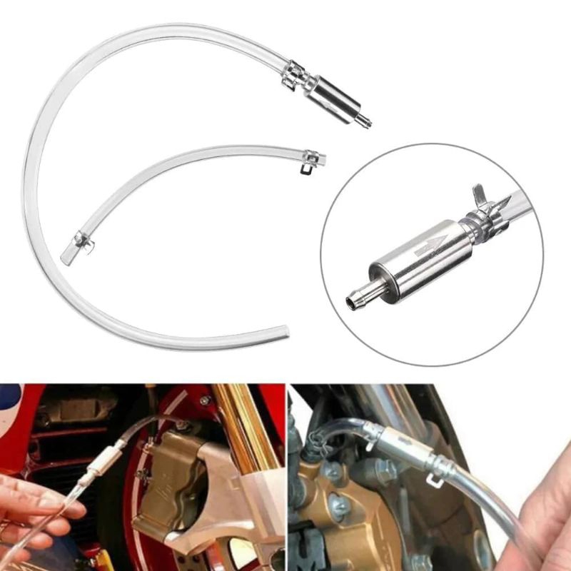 Brake Bleeder Flush Hose One Way Valve Hydraulic Fluid Bleeding ...