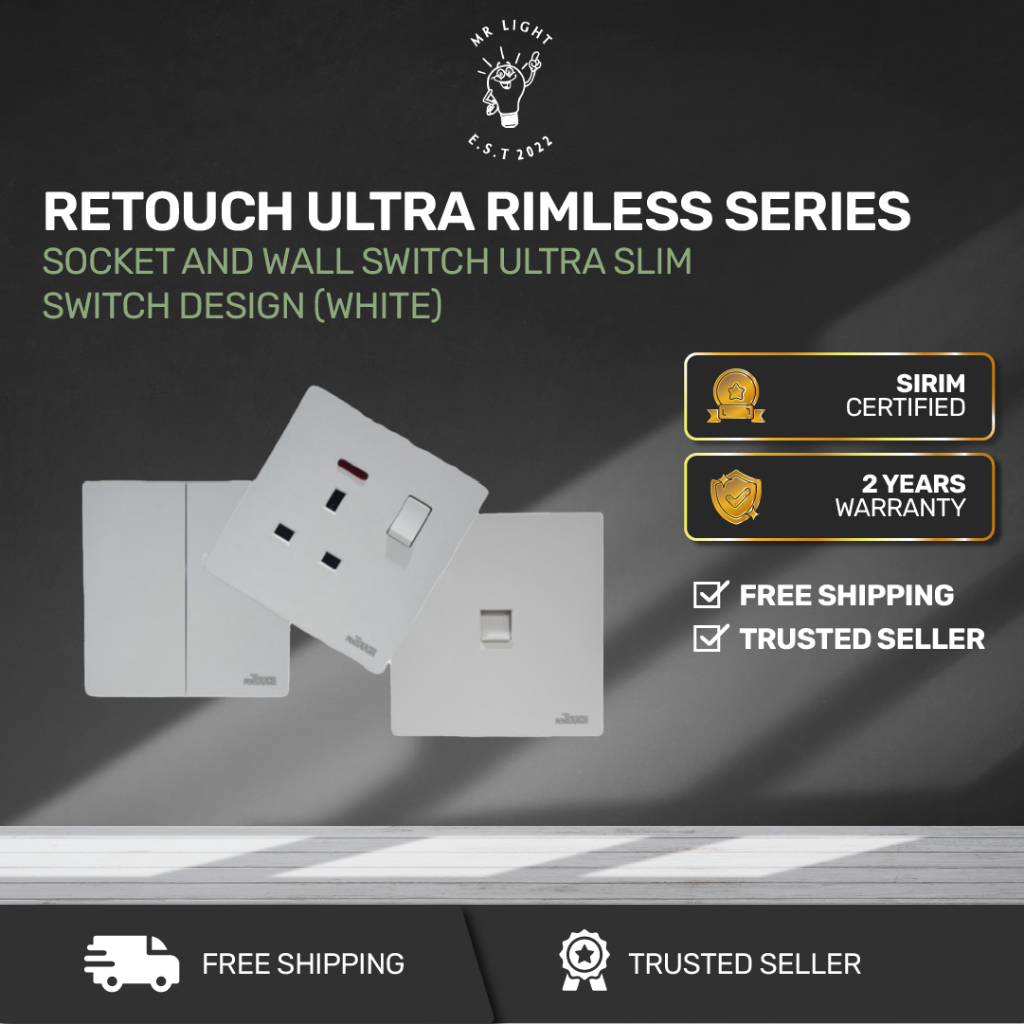 Retouch Ultra Rimless Socket and Wall Switch Ultra Slim Switch Design ...
