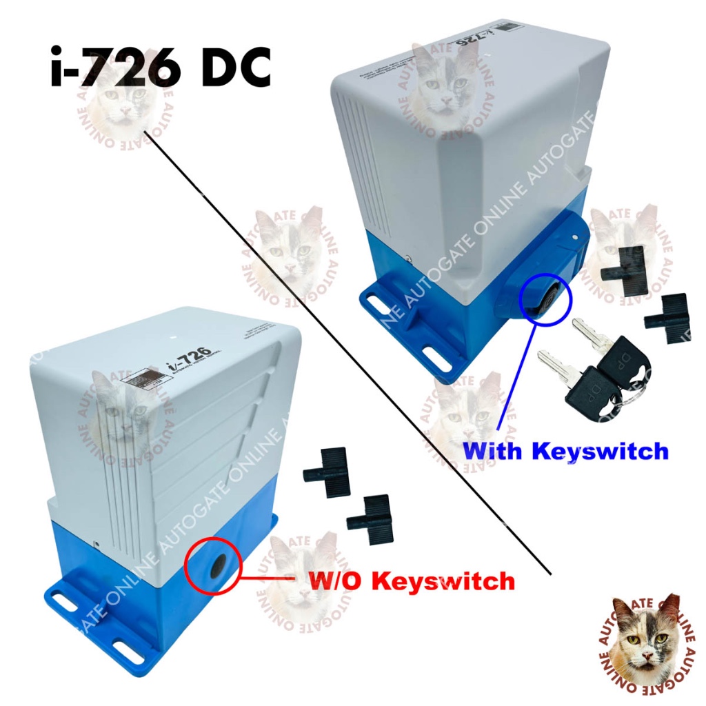 i726 DC Sliding With /WO Safety Key Switch Motor only / Main Gear Box ...