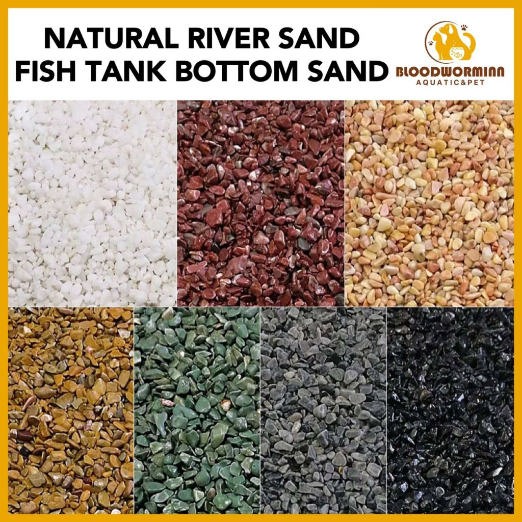 Natural River Sand Fish Tank Bottom Sand Substrate Aquarium Sand Pasir 