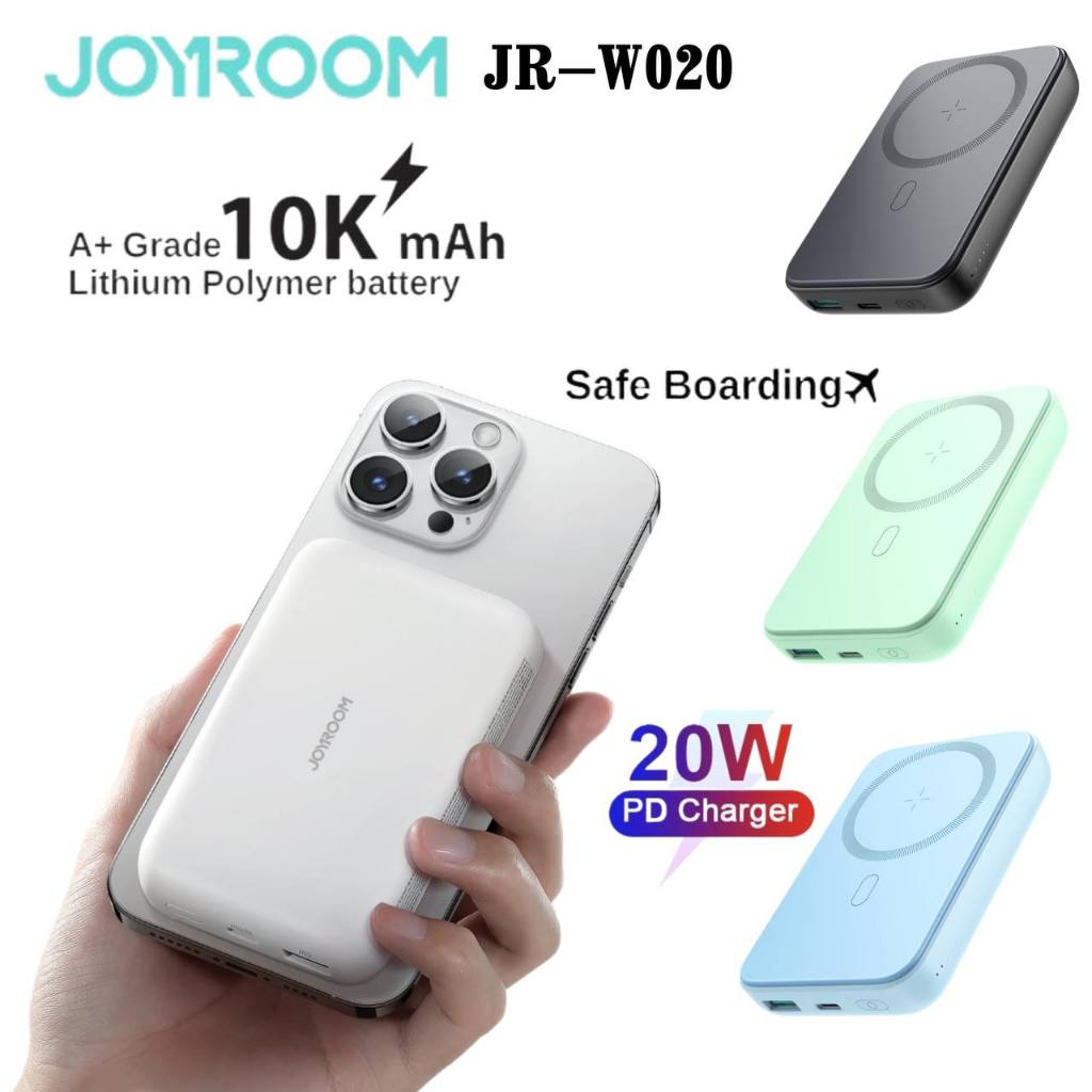 JOYROOM JR-W020 10000mAh Power Bank | 20W Fast Charging Mini Magnetic ...