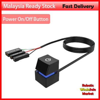 2m LED Computer Desktop Switch PC Motherboard External Power OnOff Button