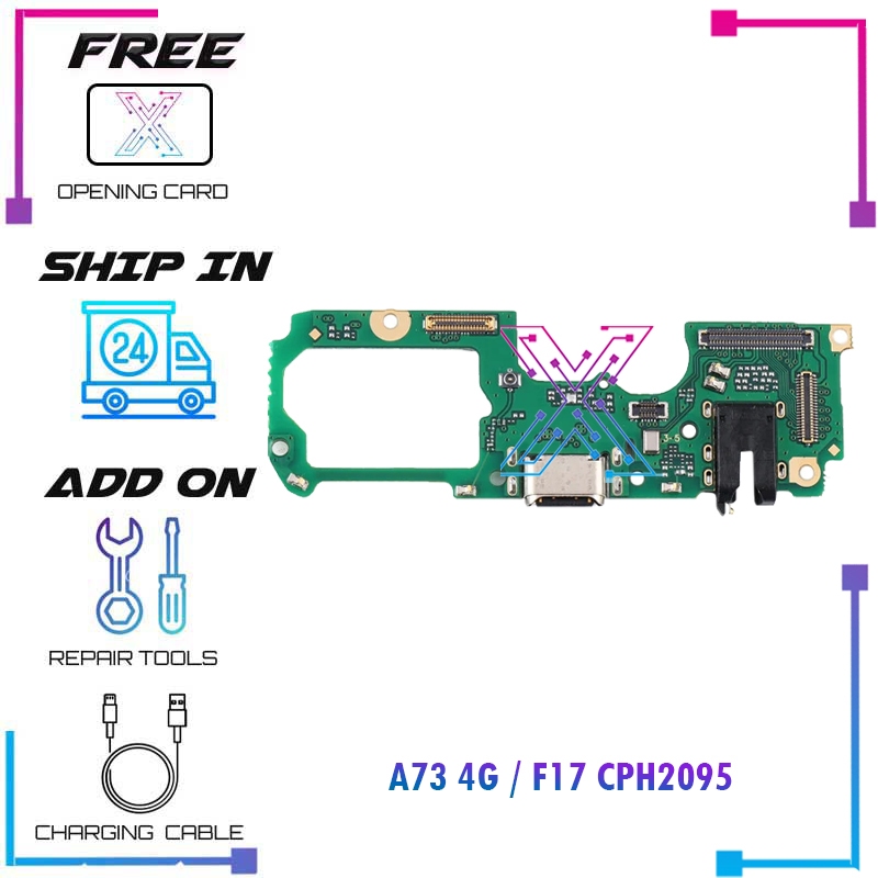 For Oppo A73 4G / Oppo F17 CPH2095 Charging Plug Board Usb Port Flex ...