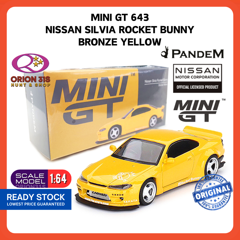 Mini GT Nissan Silvia S15 Rocket Bunny Bronze Yellow RHD 643 Pandem ...