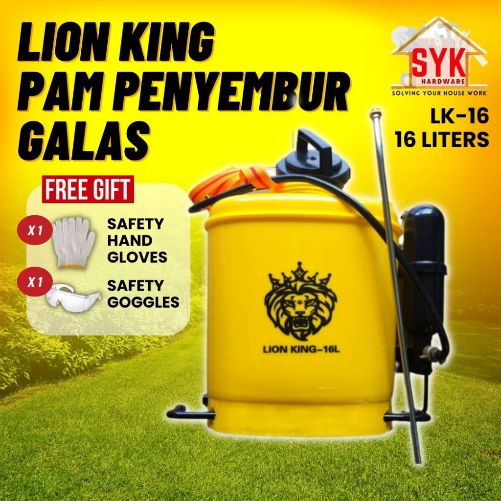 SYK Lion King Manual Knapsack Sprayer / Pam Penyembur Galas / Pump ...