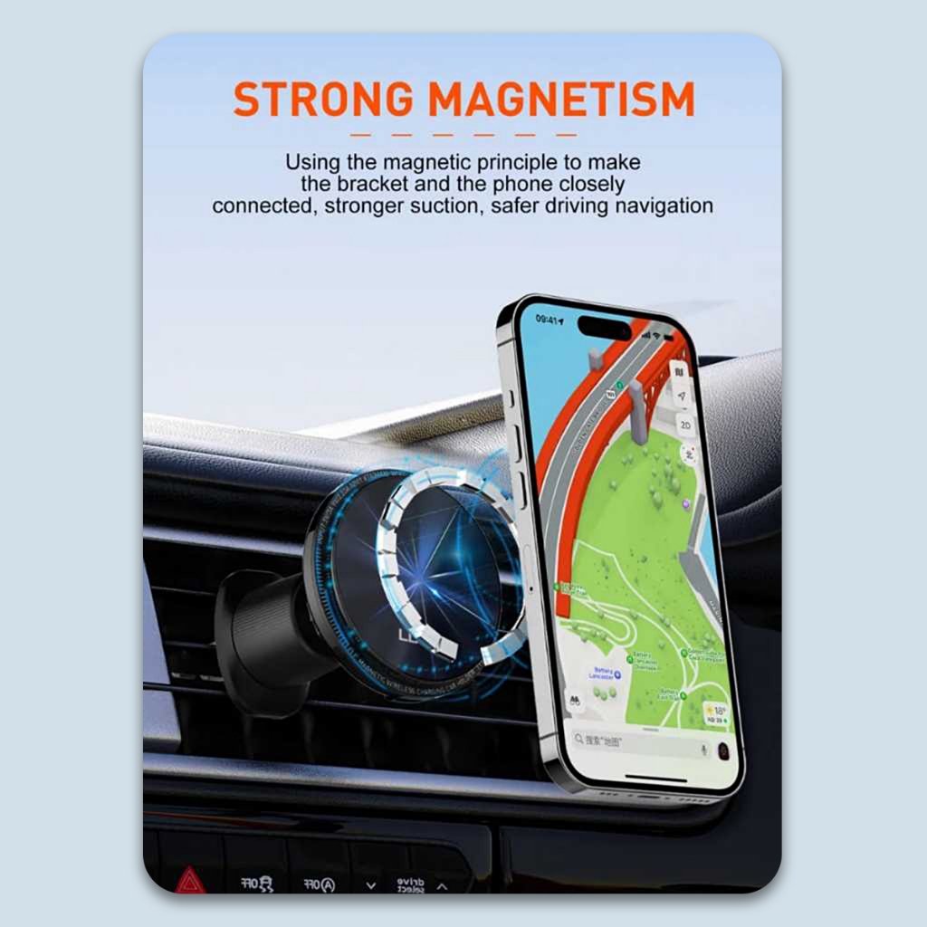 LDNIO MA23 Universal Strong Magnetic Car Holder Wireless Charging ...