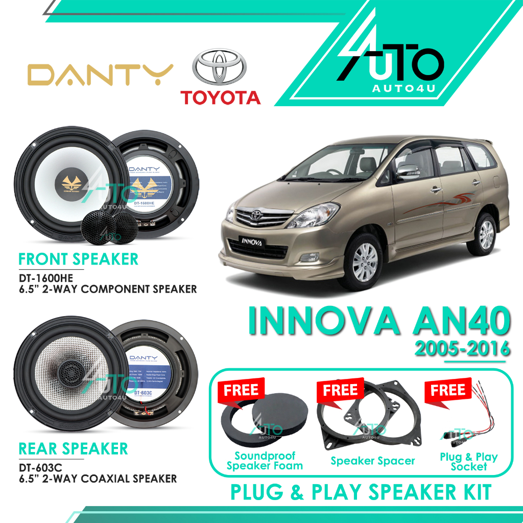 Toyota Innova An40 2005 car Speaker DANTY PNP Car Speaker 6.5