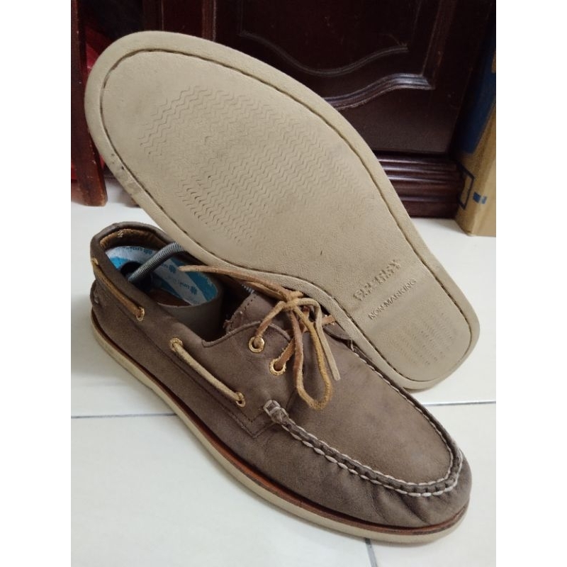 kasut loafer Sperry bersaiz 9uk 28cm material leather tiada tampalan ...