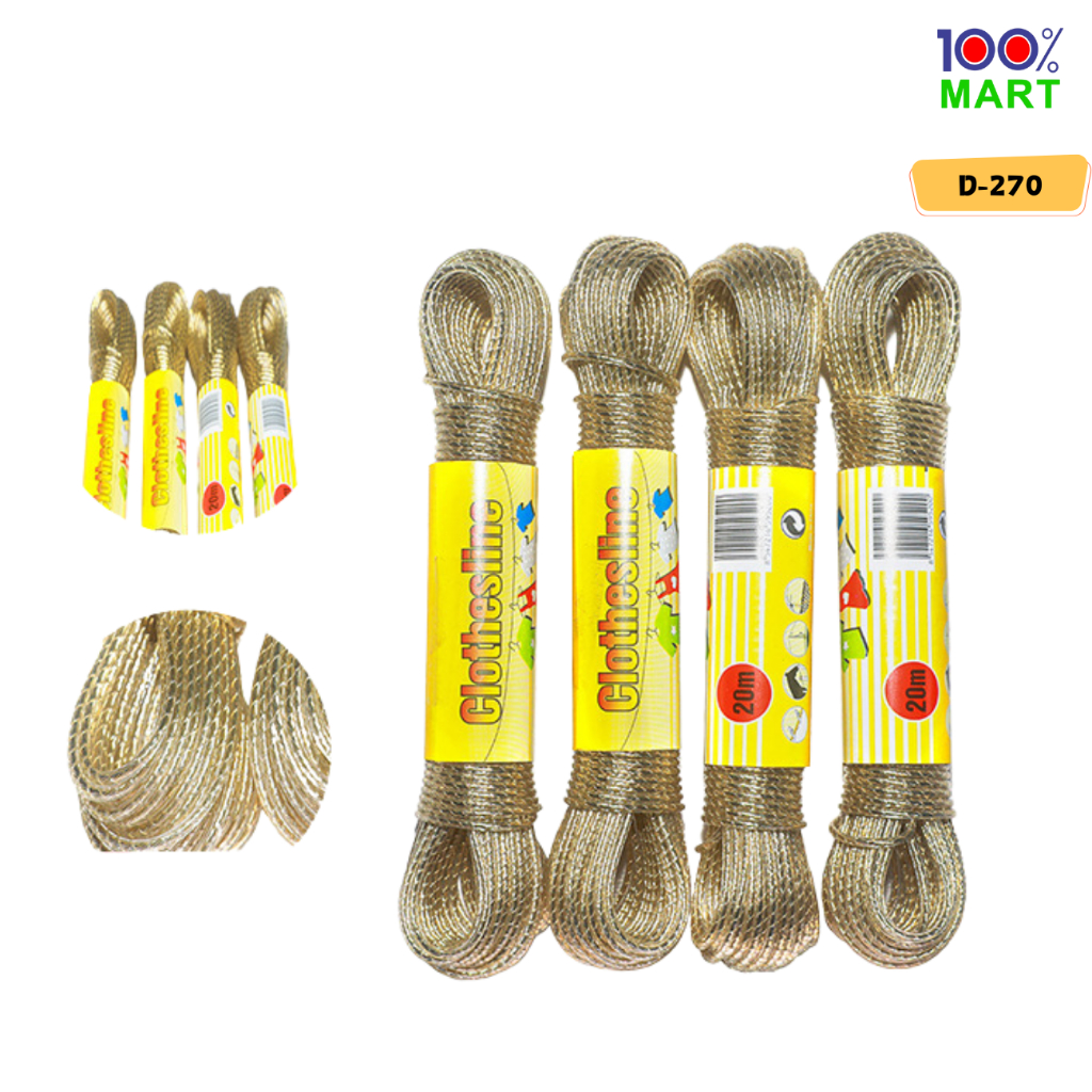 [100% Mart] PVC + Steel Cloth Rope 20M PVC+钢丝晒衣绳 20米 | Shopee Malaysia