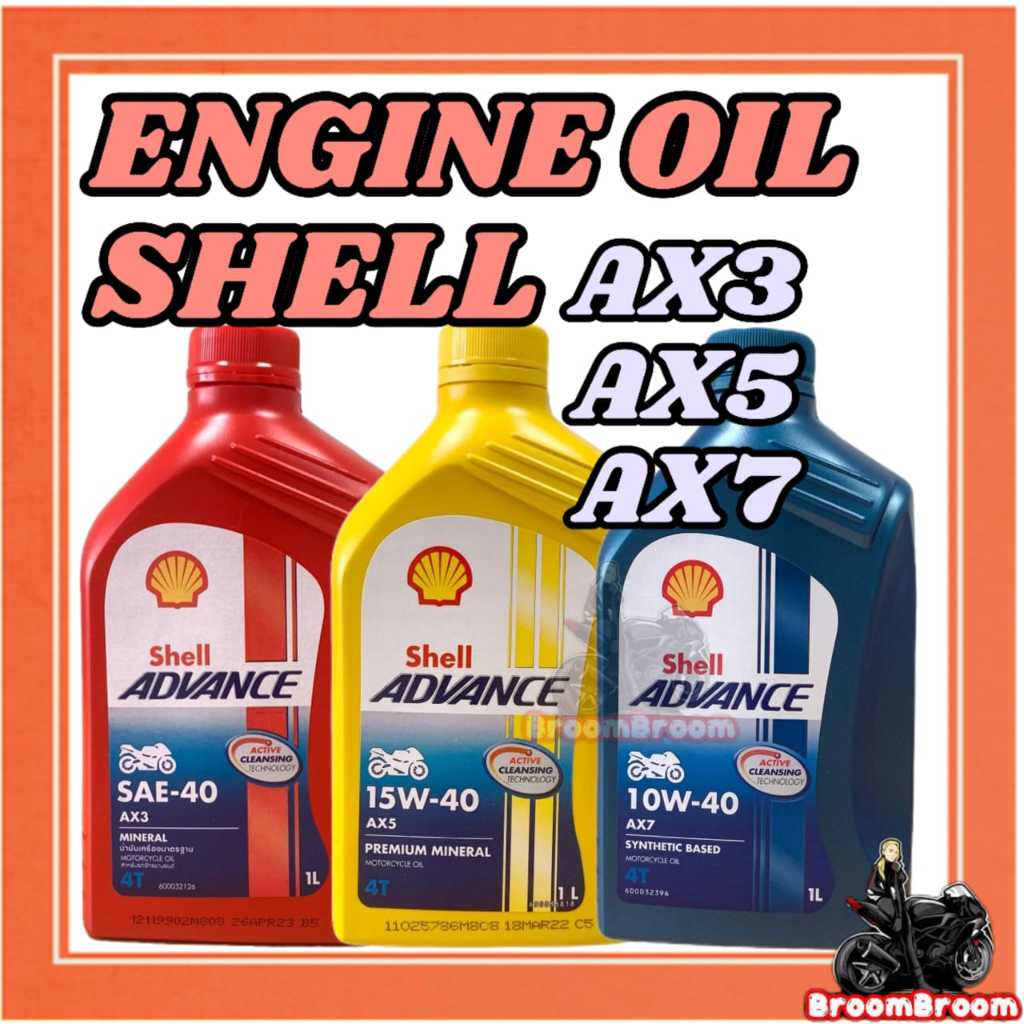 SHELL ADVANCE 4T AX3 AX5 AX7 SAE40 10W40 10W50 15W50 ENGINE OIL MINYAK ...