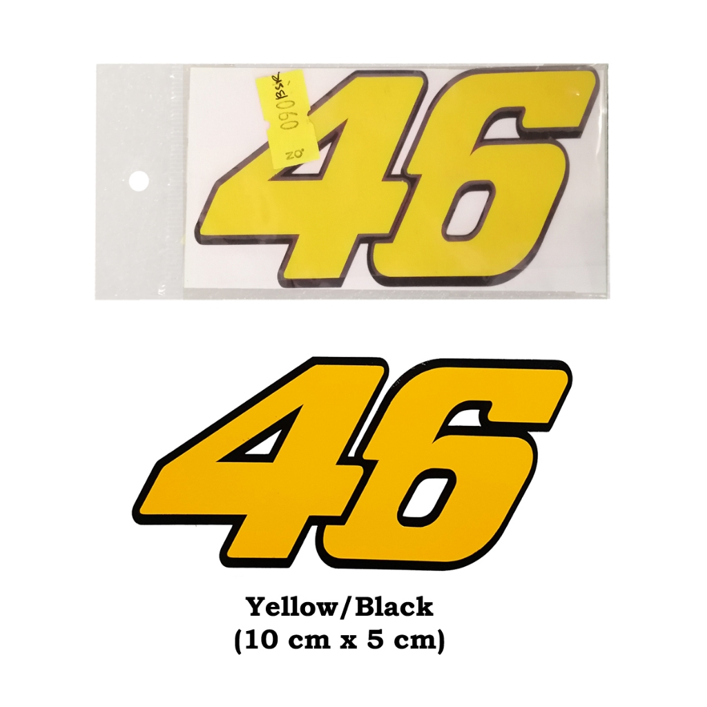 Sticker Motor 46 Valentino Rossi Reflect and Non Reflective Tampal Luar ...