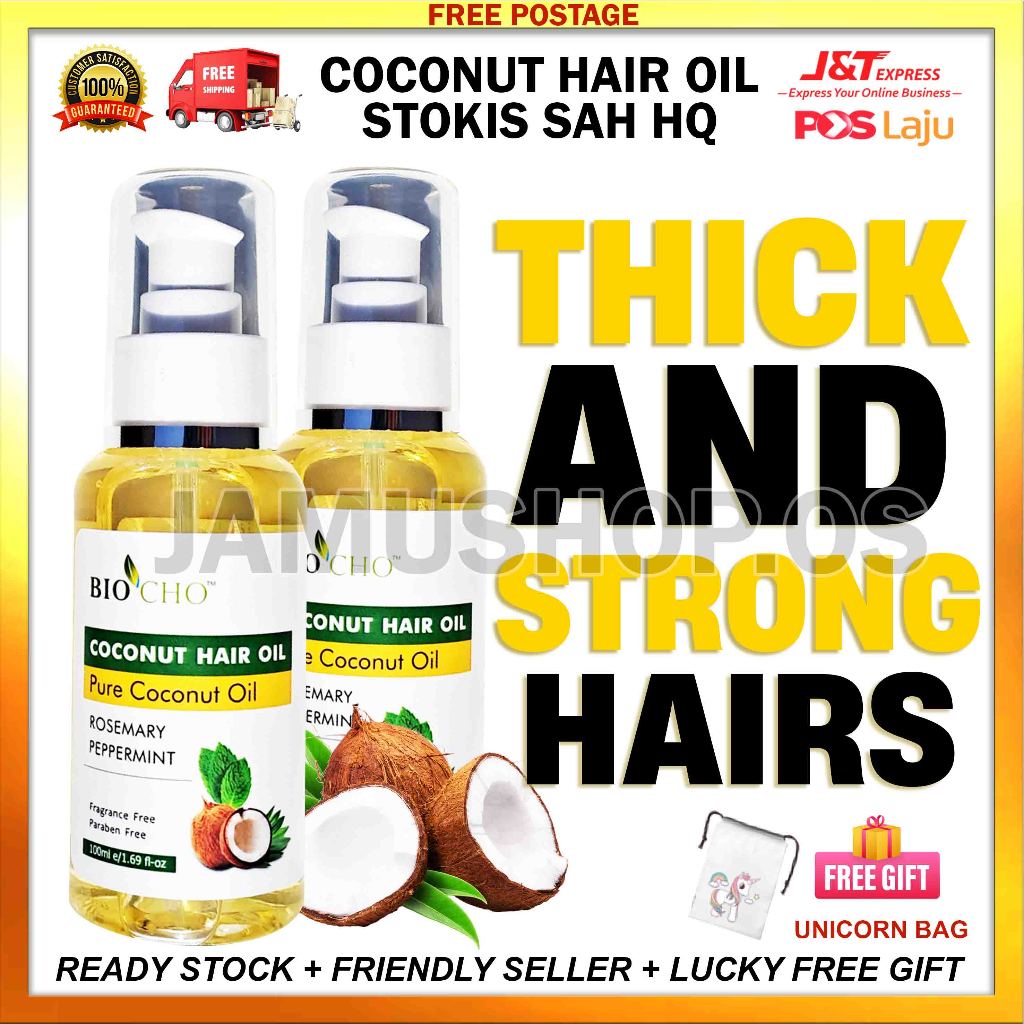 Coconut Hair Oil 100ml - Minyak Rambut Kelapa - Pelebat Rambut ...