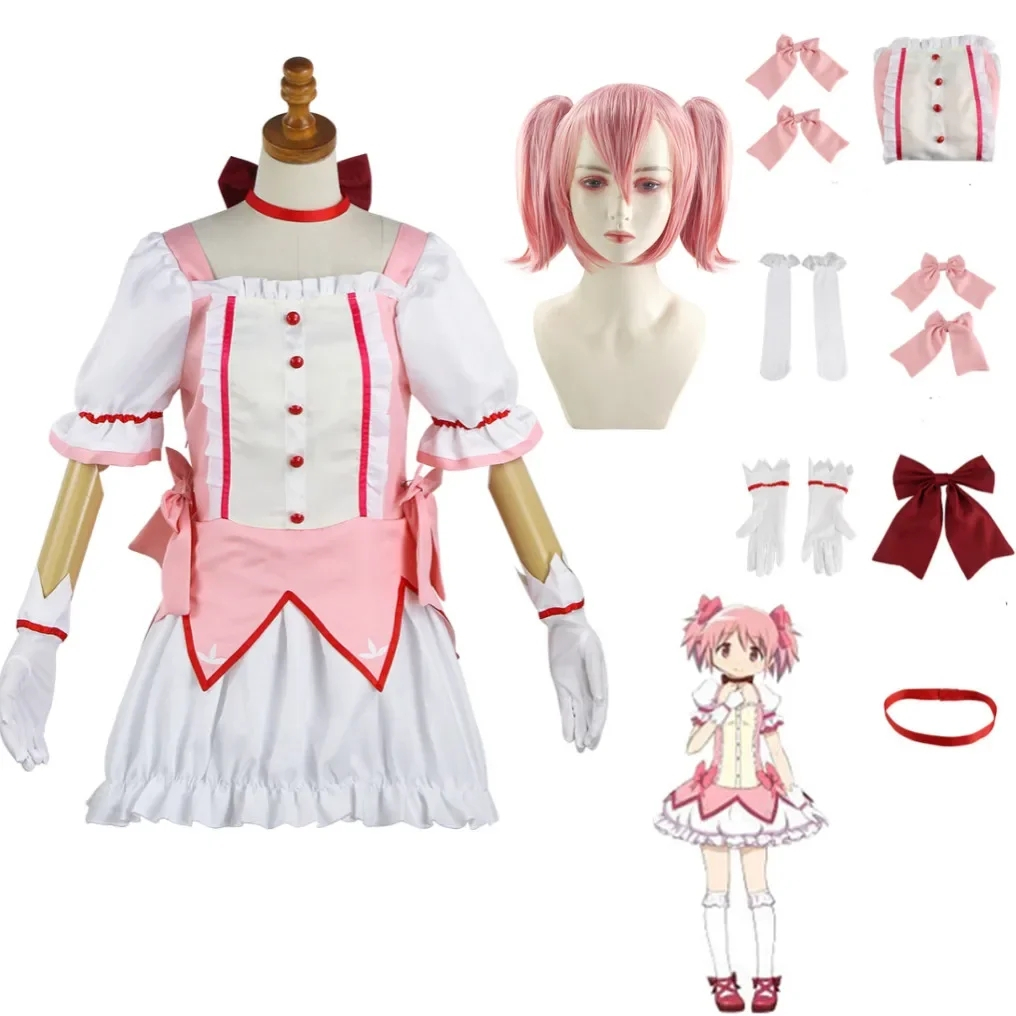 Collier Madoka Magica - Pendentif Soul Gemstone Kaname Madoka Cosplay - Chaîne Métal
