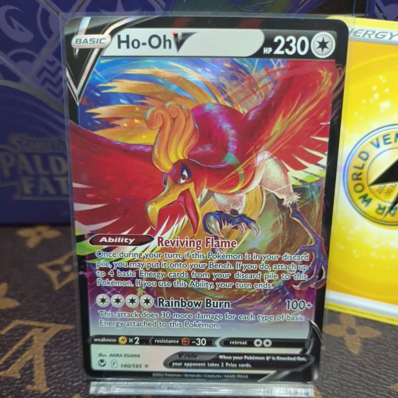 ho-oh v pokemon card value Ho-oh V 140/195- Silver Tempest - Pokemon Ultra Rare Card
