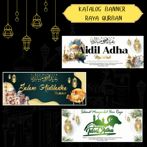 BANNER QURBAN | BANNER RAYA HAJI | BANNER RAYA AIDILADHA | Shopee Malaysia