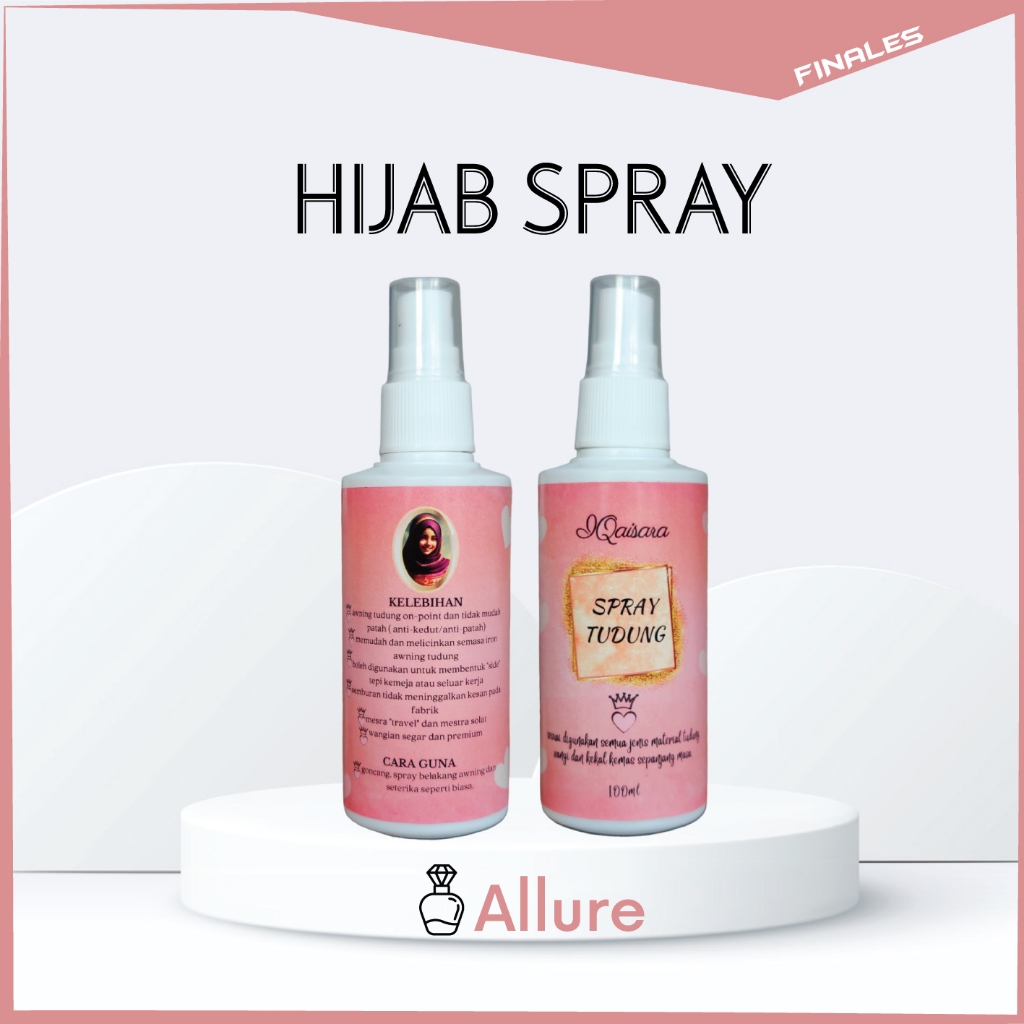 FINALES Spray Pengeras Tudung Hijab Spray Starch Pengeras Awning Tudung