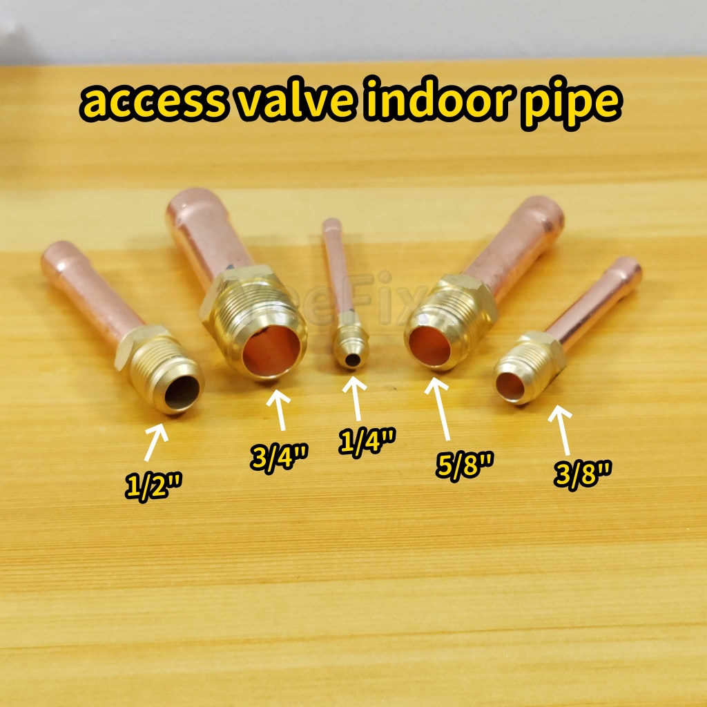 YeeFixx access valve Gas R410a R32 R22 Copper Tube Aircond indoor pipe