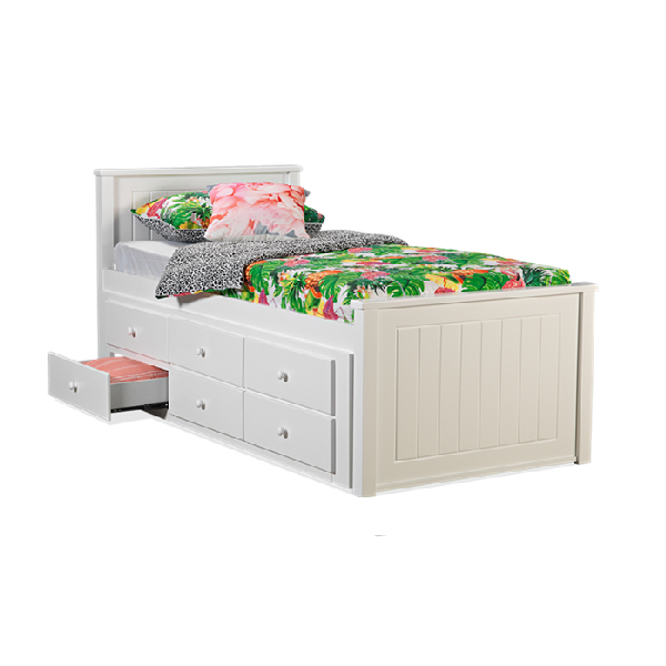 LH Solid Wood TRUNDLE BED WITH 3 DRAWER STORAGE BED KATIL KAYU STORAGE ...