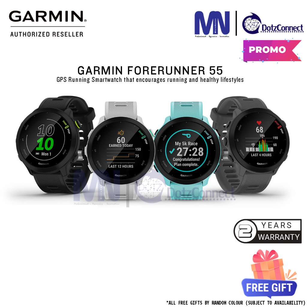 Garmin Forerunner 55 GPS Running Smartwatch with up to 2 weeks of