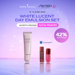 [6.6 D-day Exclusive] Shiseido White Lucent Day Emulsion 50ml Set RM255 (Worth RM436)