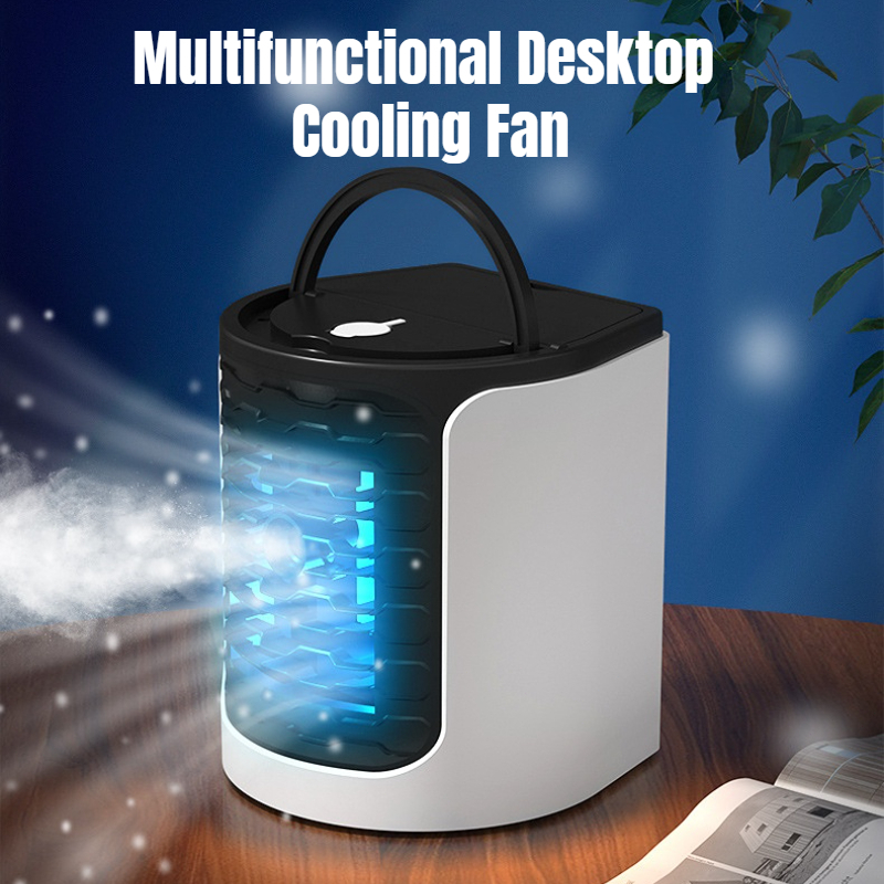 Double-Leaf Spray Fan USB Desktop Air Conditioner Fan Portable Water-Cooled Spray Electric Fan Cooling and Humidification Little Fan main image 0