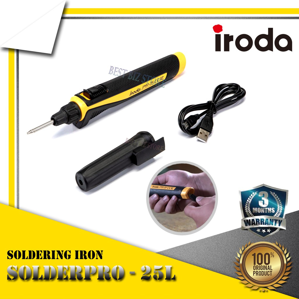 IRODA SOLDER PRO-25L 30W Cordless USB Rechargeable Soldering Iron ...