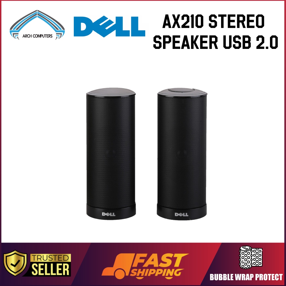 [Ready Stock] USED DELL AX210 STEREO SPEAKER | USB 2.0 | BLACK | FOR ...