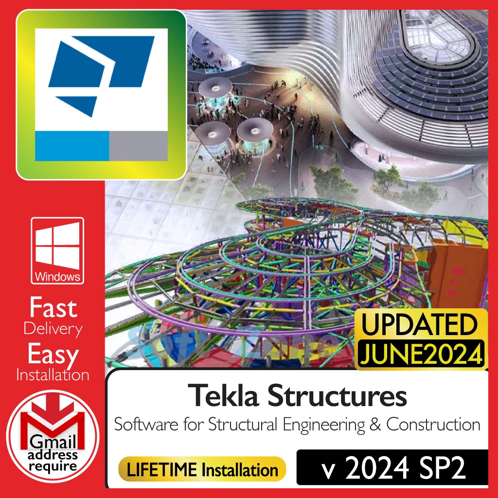 Tekla Structures 2024 SP2 Software for Structural Engineering & Construction [Windows x64