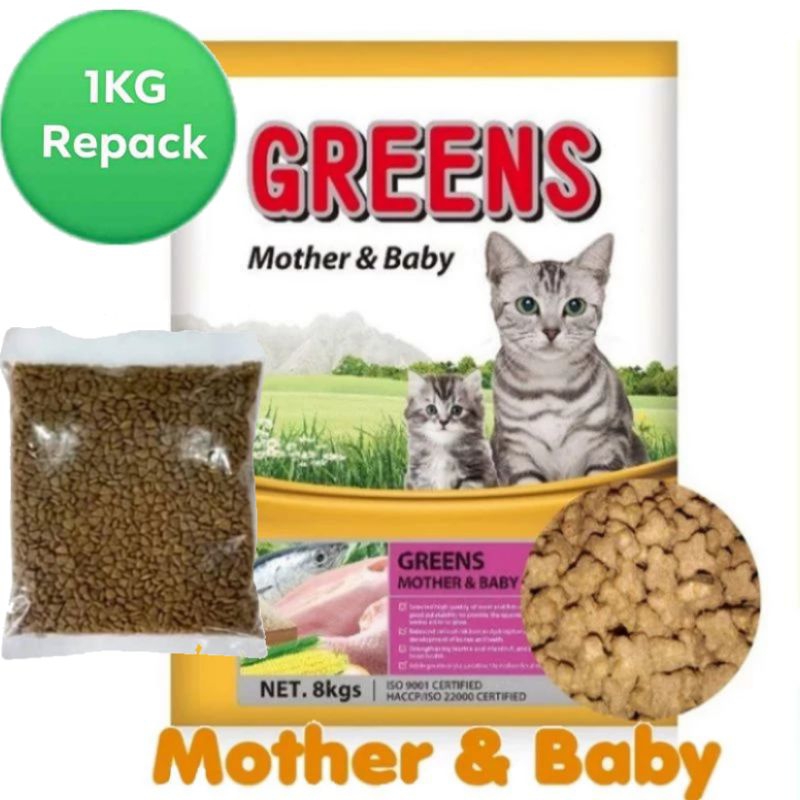 Makanan kucing green mother and baby best sale