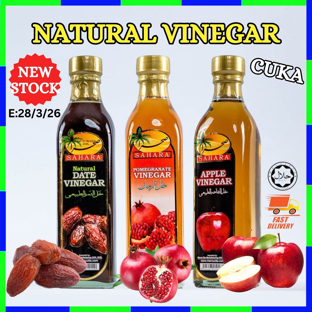 Sahara Vinegar / Cuka Epal / Cuka Delima /Cuka Kurma/Natural Vinegar ...