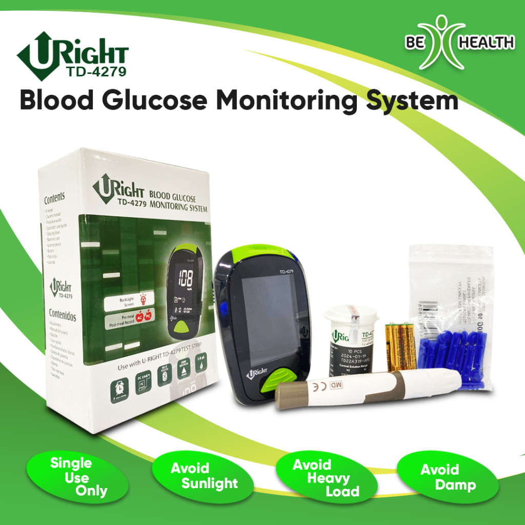 Uright Blood Glucose Monitoring System TD-4279/ Mesin Cek Gula Dalam ...