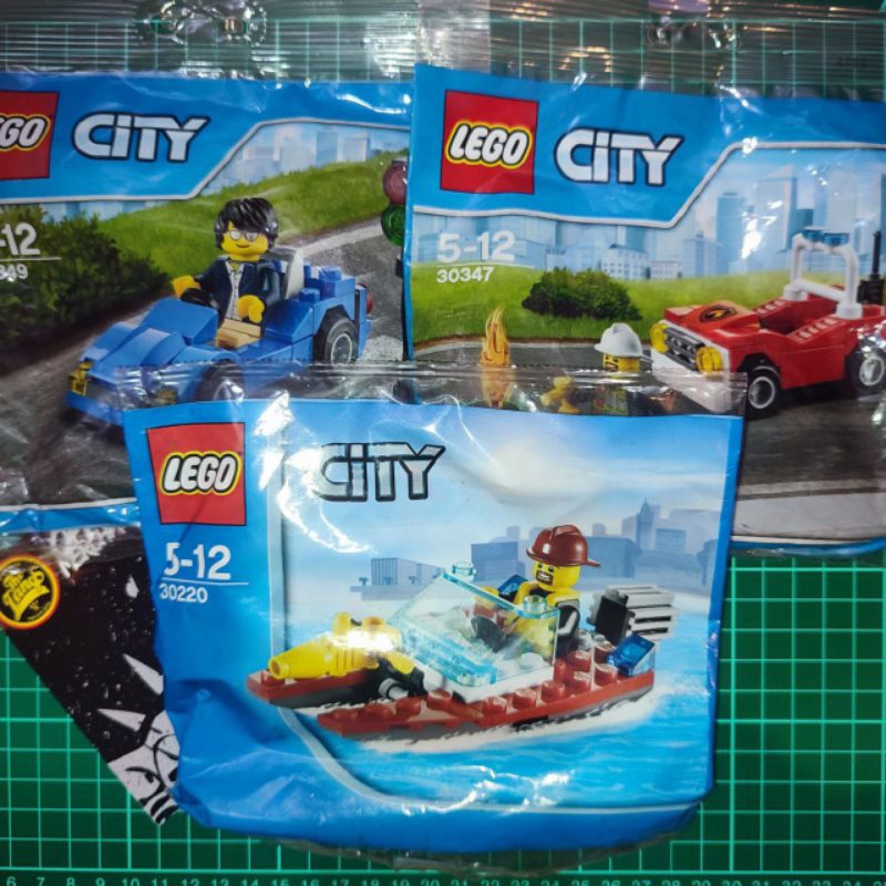 Lego City 30347 Fire Car 30349 Sports Car 30220 Fire Speedboat Polybag Shopee Malaysia