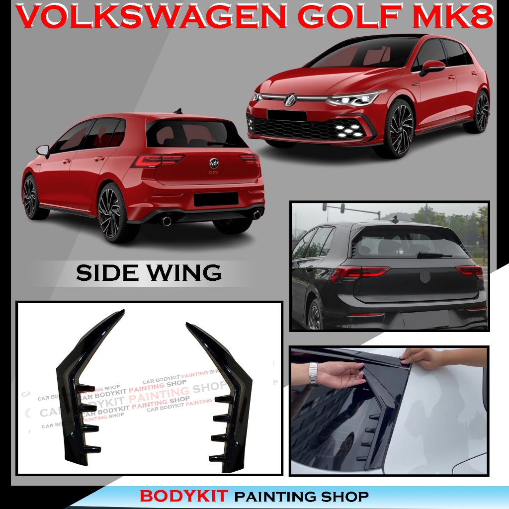 VW VOLKSWAGEN GOLF 8 MK8 RLINE/GTI BLADE STYLE SIDE WING WITH PAINT ...