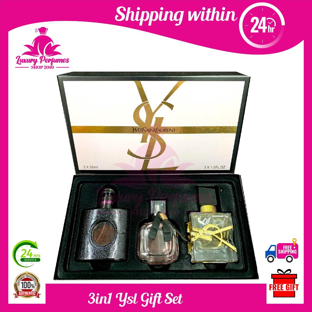 💯💯 Genuine 3in1 Ysl T Set 3x30ml Perfumes For Women Ship Within 24