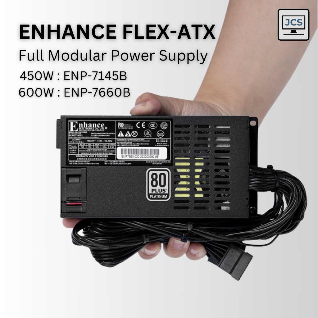 ENHANCE 450W & 600W FLEX-ATX 1U PSU power supply unit for ITX cases ...